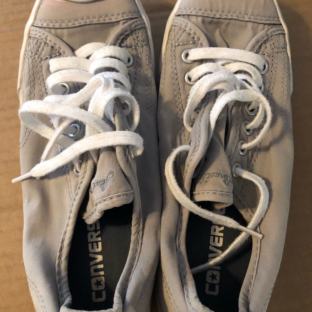 Converse Light Gray Low-Top Canvas Sneakers